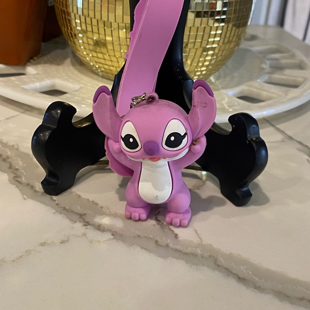 Disney Stitch Pink Cartoon Character Keychain